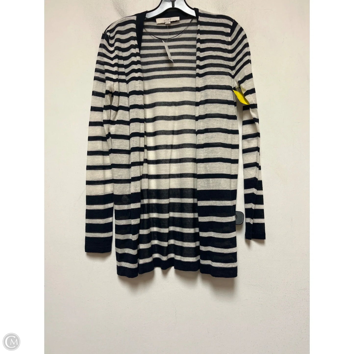 Cardigan By Loft In Striped Pattern, Size: Xs
