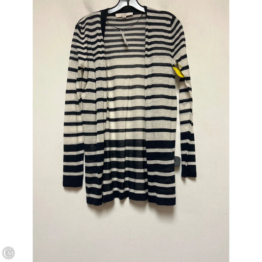 Cardigan By Loft In Striped Pattern, Size: Xs