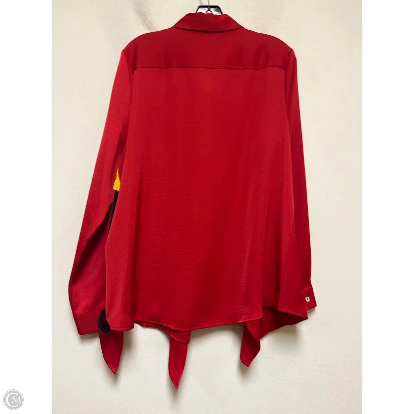 Top Long Sleeve By Karl Lagerfeld In Red, Size: L