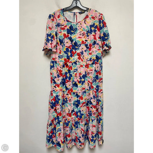 Dress Casual Midi By Prettygarden In Floral Print, Size: L