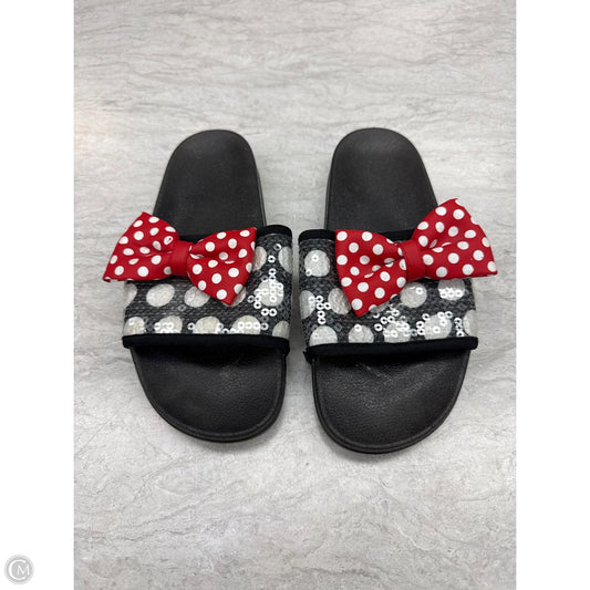 Sandals Flats By Disney In Polkadot Pattern, Size: 8