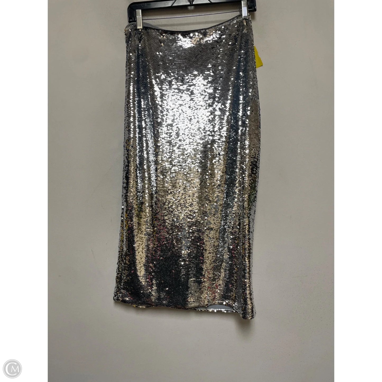 Skirt Maxi By Talbots In Silver, Size: 10