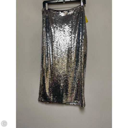 Skirt Maxi By Talbots In Silver, Size: 10