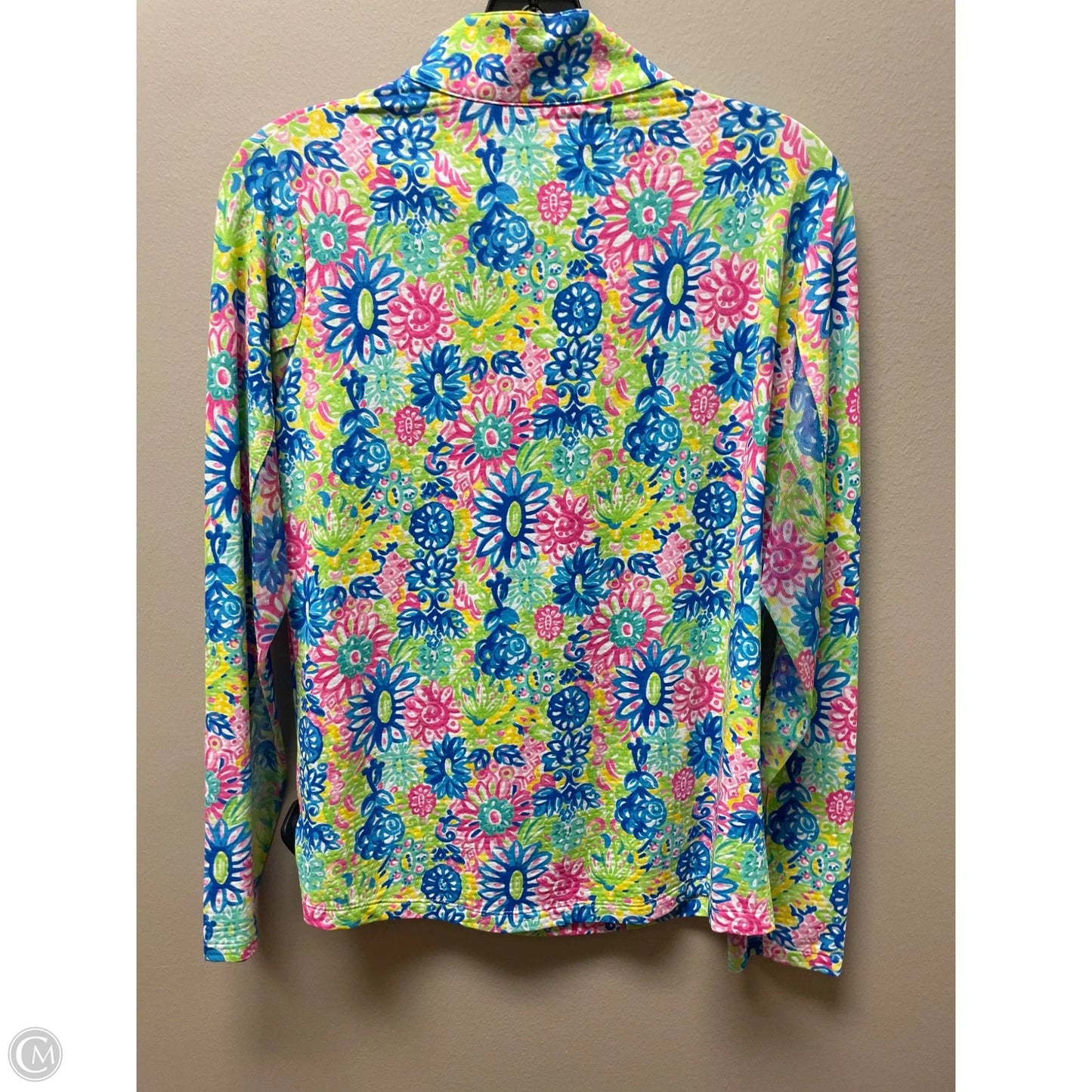 Athletic Top Long Sleeve Crewneck By Ibkul In Floral Print, Size: M