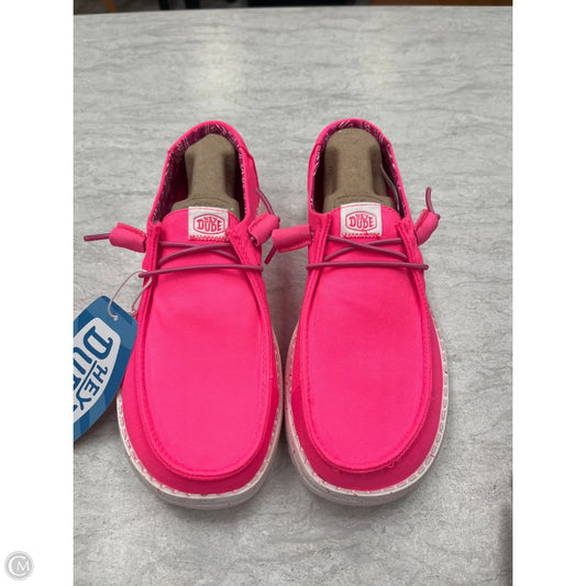 Shoes Flats By Hey Dude In Pink, Size: 7