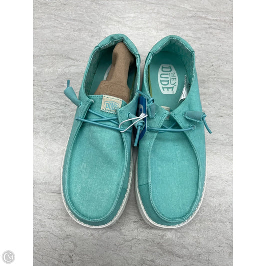 Shoes Flats By Hey Dude In Aqua, Size: 7