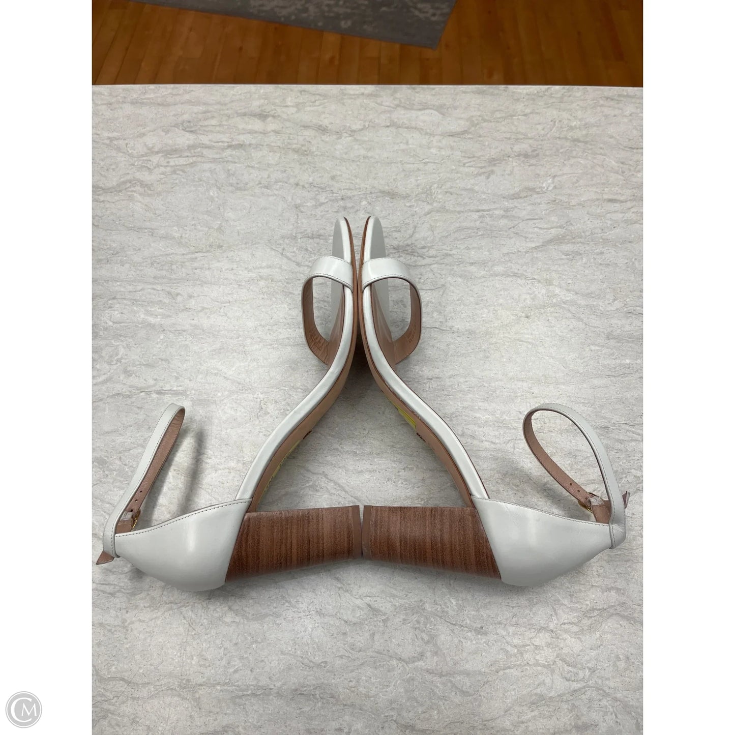 Sandals Designer By Stuart Weitzman In White, Size: 11.5