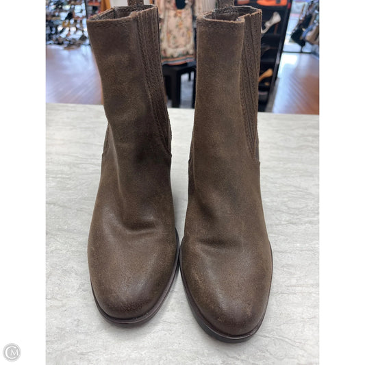 Boots Ankle Heels By Lucky Brand In Brown, Size: 7.5