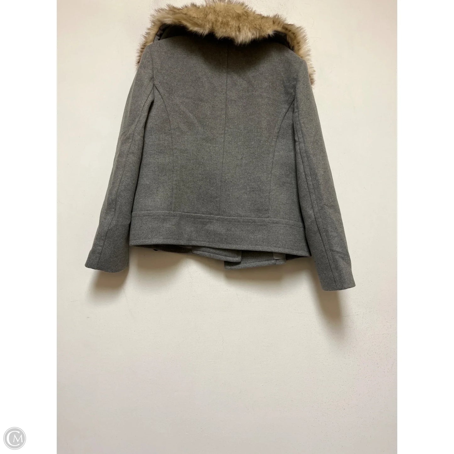 Coat Peacoat By Loft In Grey, Size: M