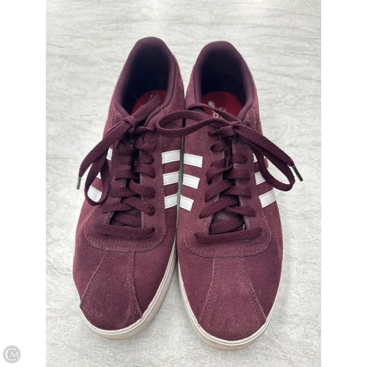 Shoes Sneakers By Adidas In Maroon, Size: 10