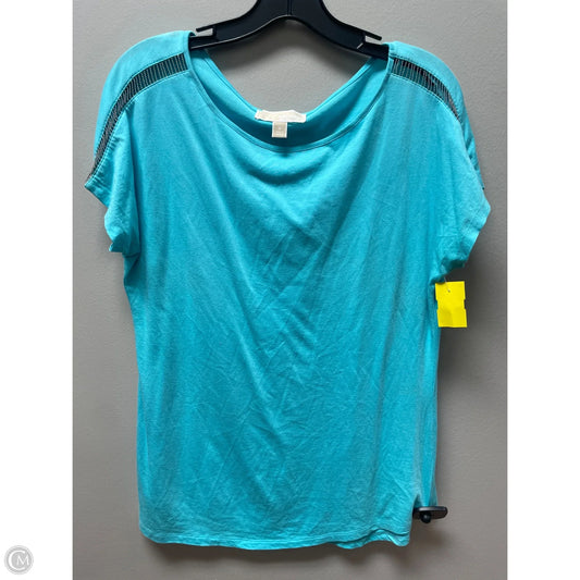 Top Short Sleeve Basic By Michael By Michael Kors In Aqua, Size: M