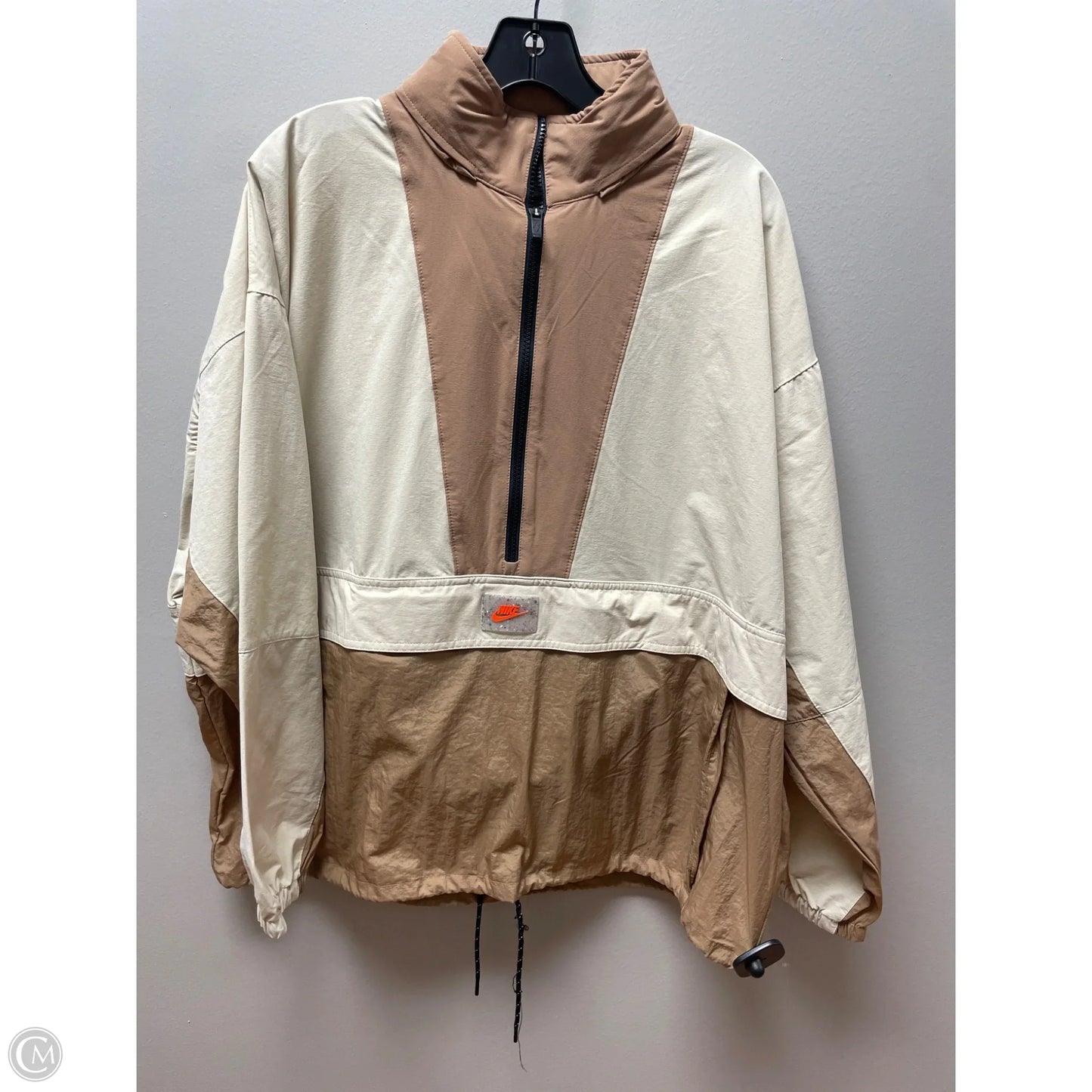 Jacket Windbreaker By Nike In Tan, Size: Xl