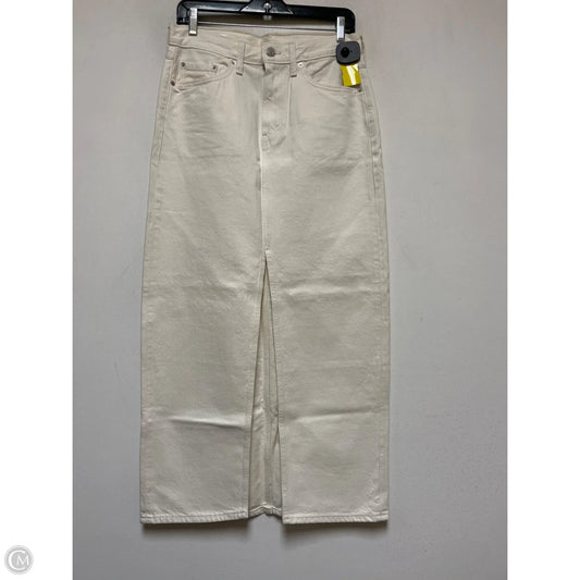 Skirt Maxi By Levis In Cream Denim, Size: 4