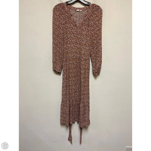 Dress Casual Midi By Gap In Brown & Purple, Size: M
