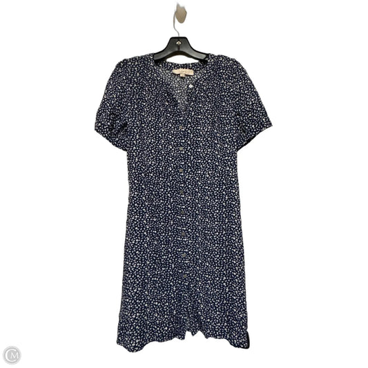 Dress Casual Short By Loft In Blue & White, Size: Xs