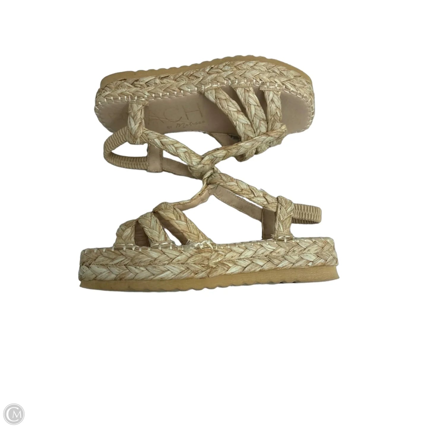 Sandals Flats By Clothes Mentor In Tan, Size: 8