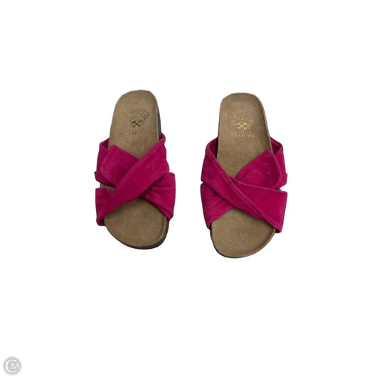 Sandals Flats By Vince Camuto In Pink & Tan, Size: 6