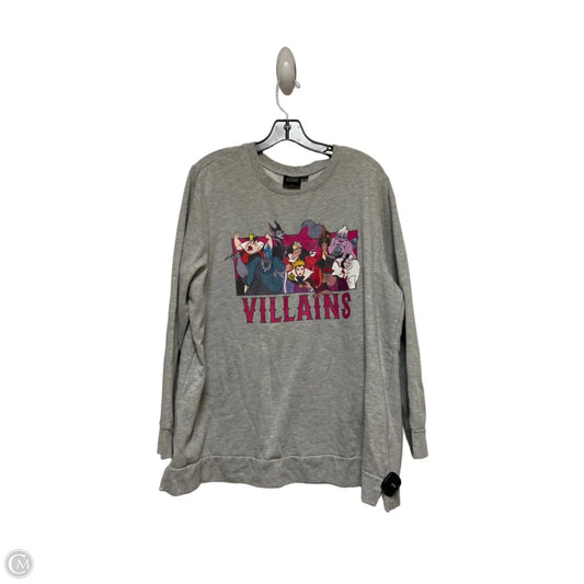 Sweatshirt Crewneck By Disney In Grey, Size: Xl