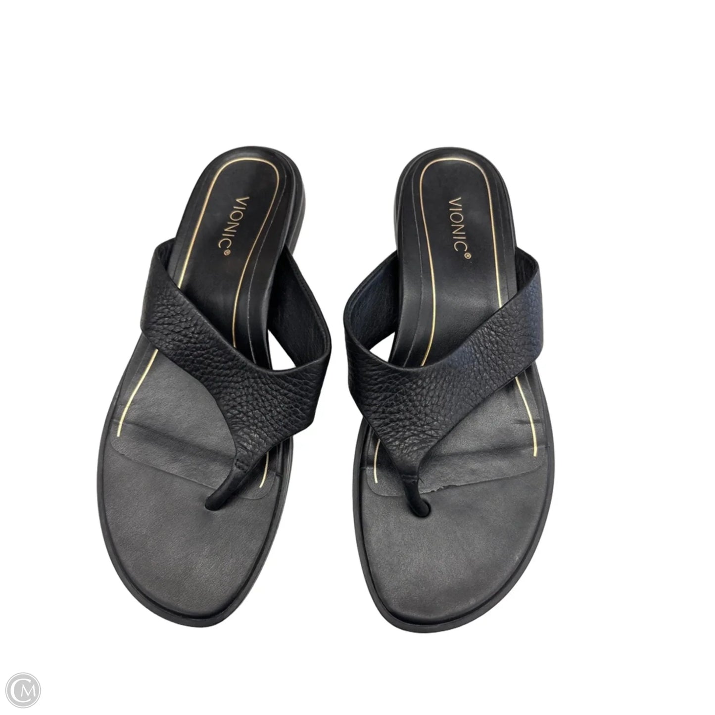 Sandals Flats By Vionic In Black, Size: 8