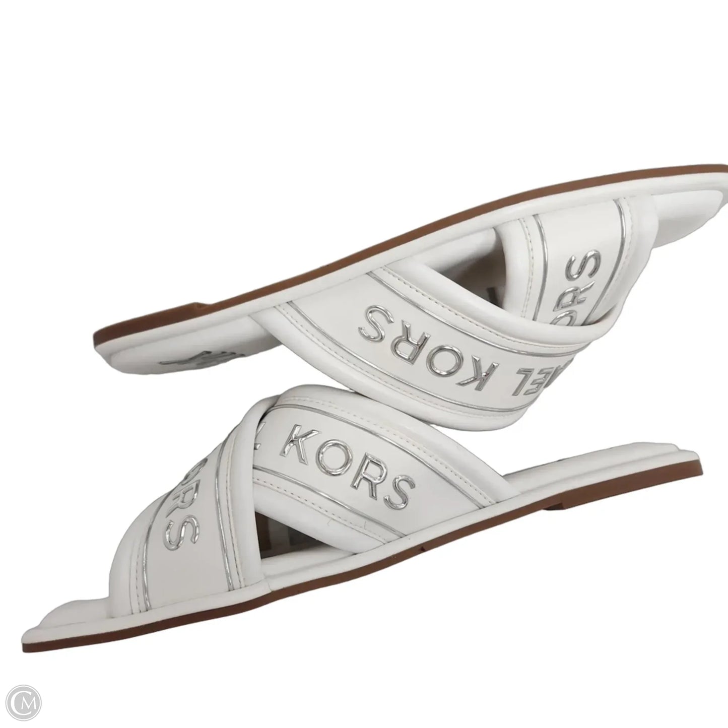 Sandals Designer By Michael Kors In White, Size: 9