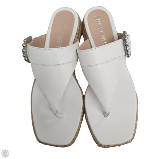 Sandals Designer By Stuart Weitzman In White, Size: 8.5