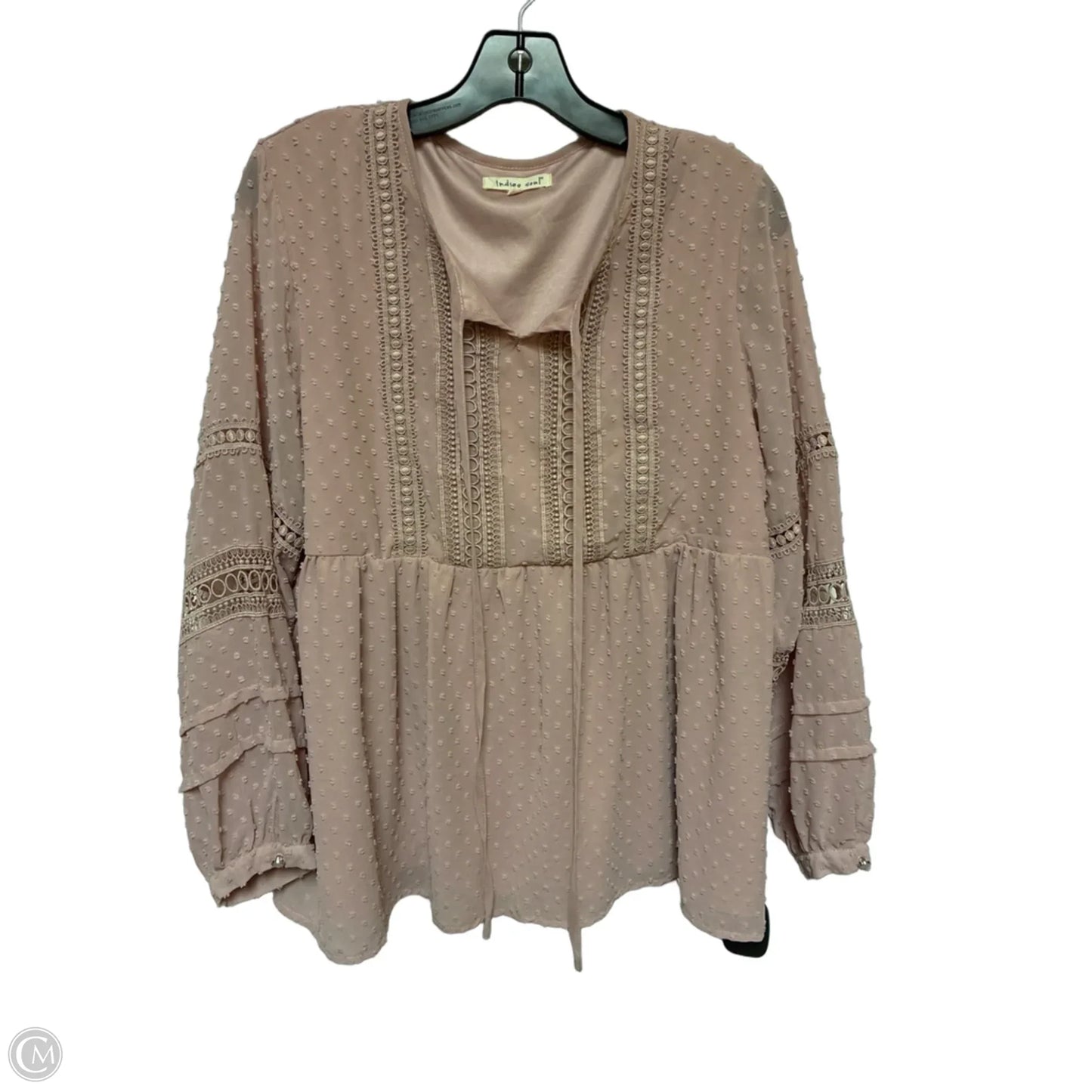 Top Long Sleeve By Indigo Soul In Pink, Size: L