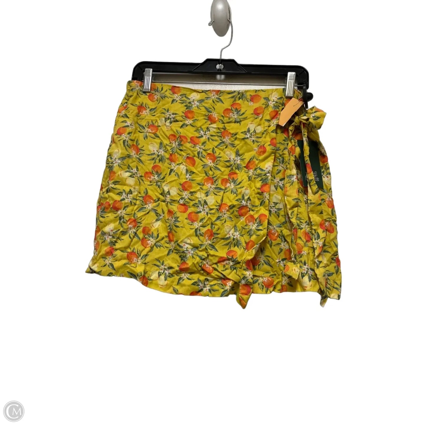 Skirt Mini & Short By Wild Fable In Orange & Yellow, Size: 8
