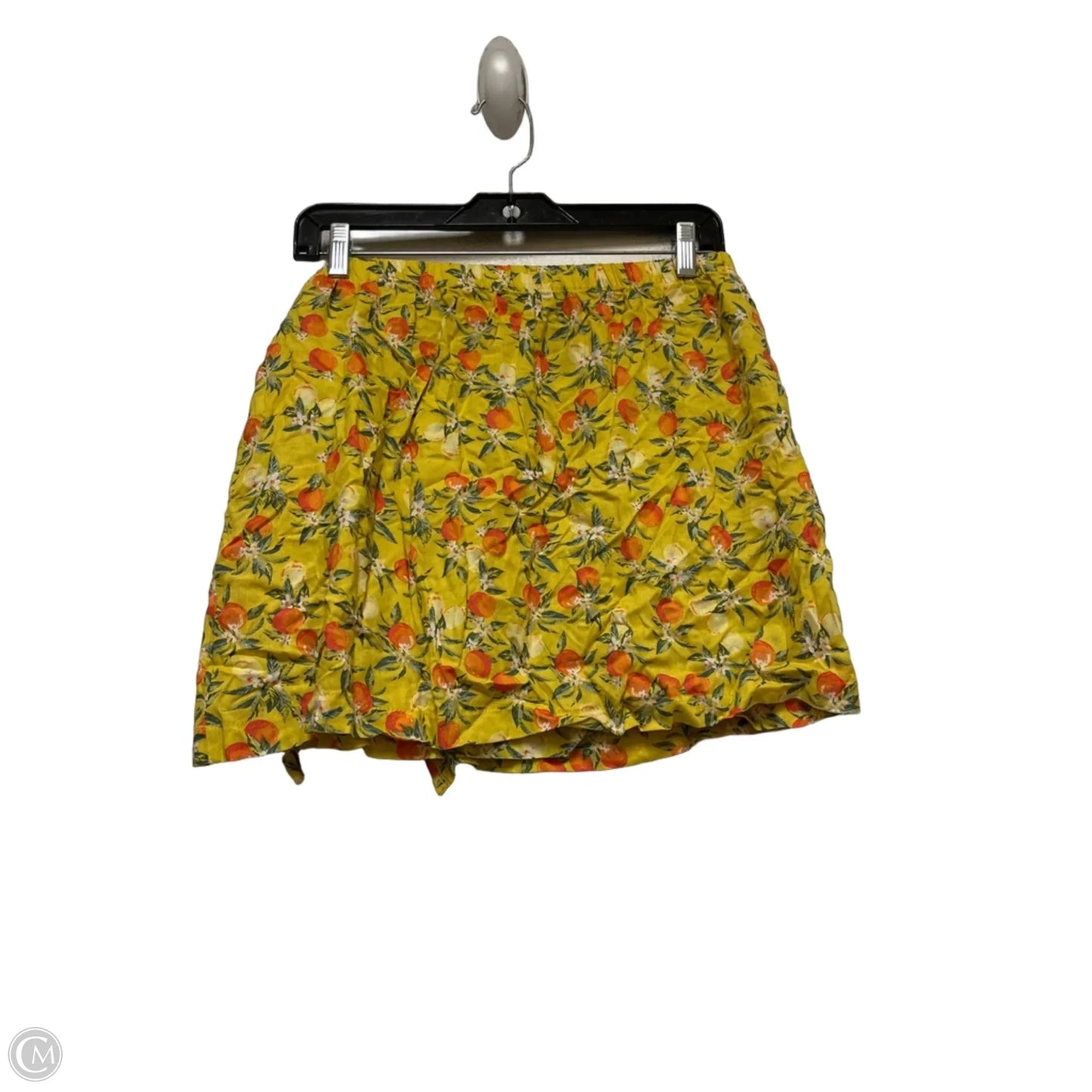Skirt Mini & Short By Wild Fable In Orange & Yellow, Size: 8