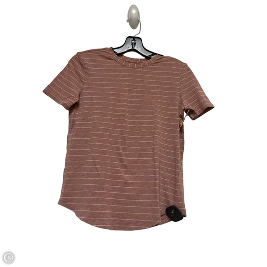 Athletic Top Short Sleeve By Lululemon In Red, Size: S