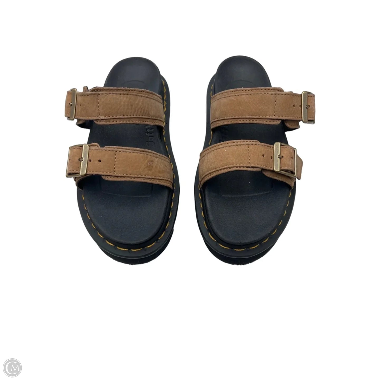 Sandals Flats By Dr Martens In Black & Brown, Size: 6