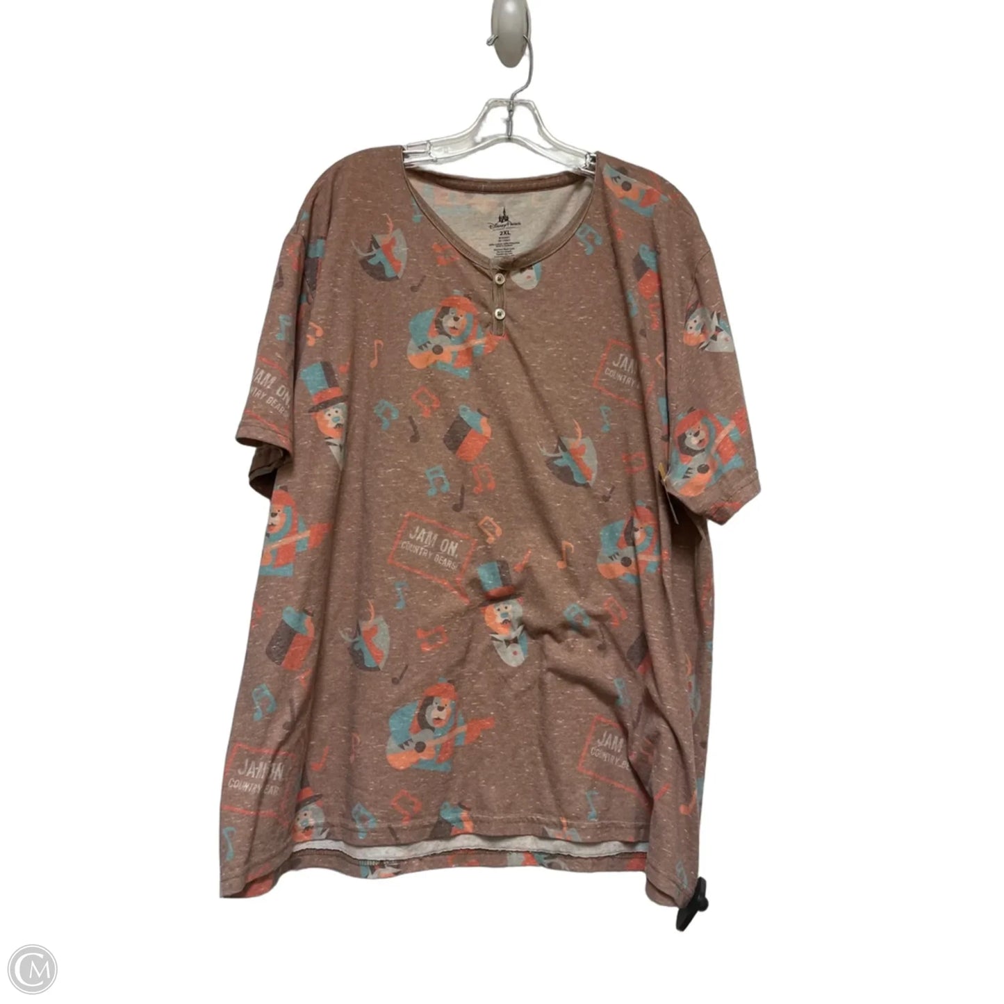Top Short Sleeve Basic By Disney In Brown, Size: 2x
