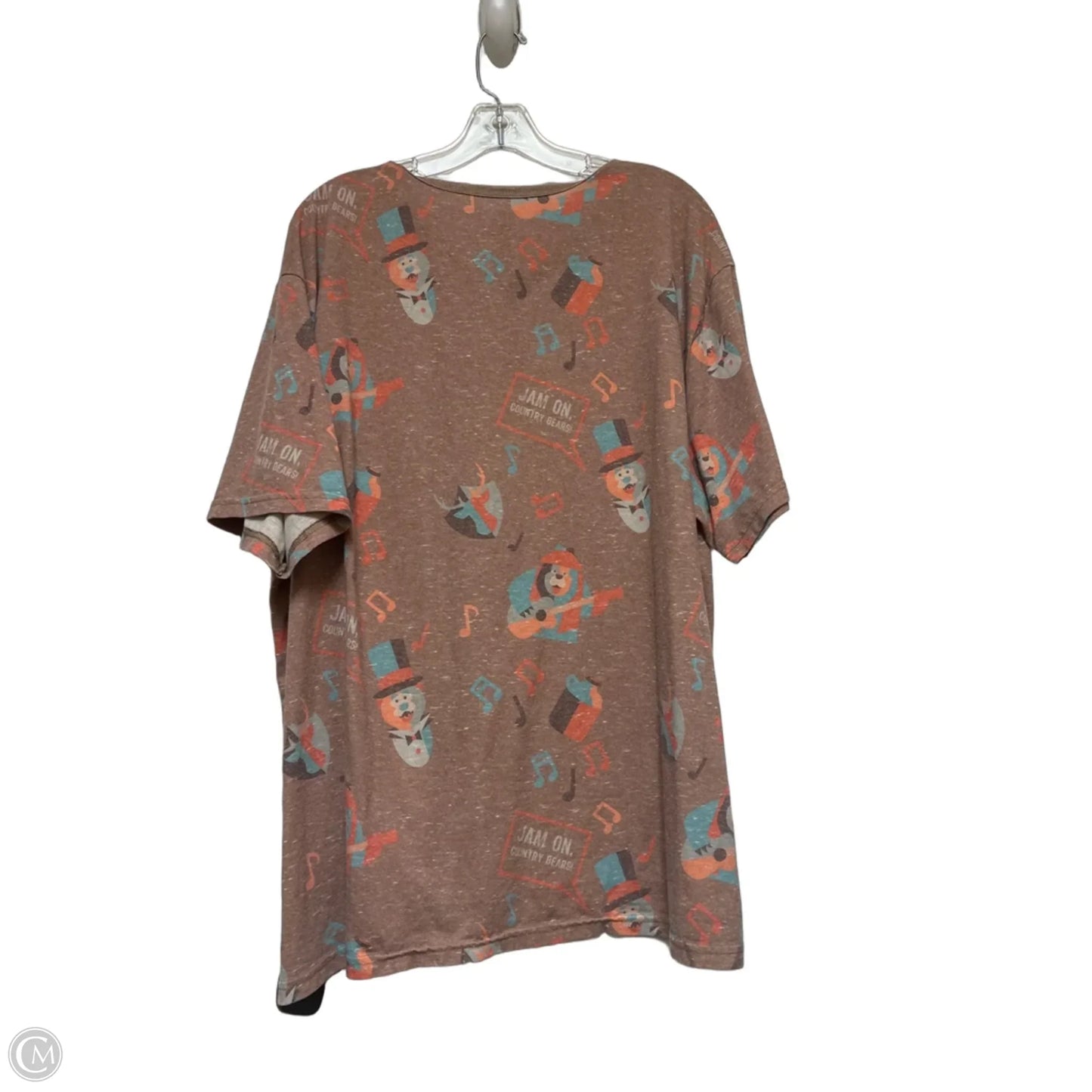 Top Short Sleeve Basic By Disney In Brown, Size: 2x