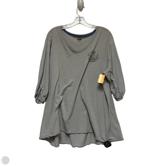 Top Short Sleeve By Clothes Mentor In Grey, Size: Xl