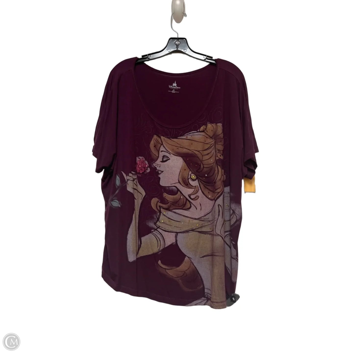 Top Short Sleeve Basic By Disney In Purple, Size: Xxl