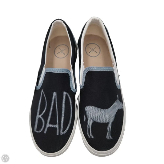 Shoes Flats By Clothes Mentor In Black & Blue, Size: 8