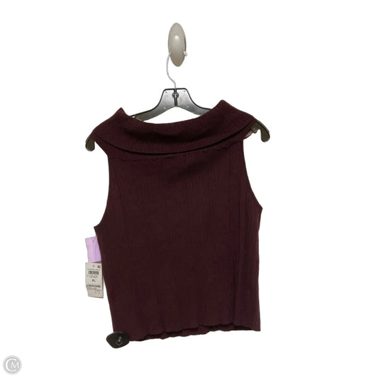 Top Sleeveless By And Now This In Maroon, Size: Xl