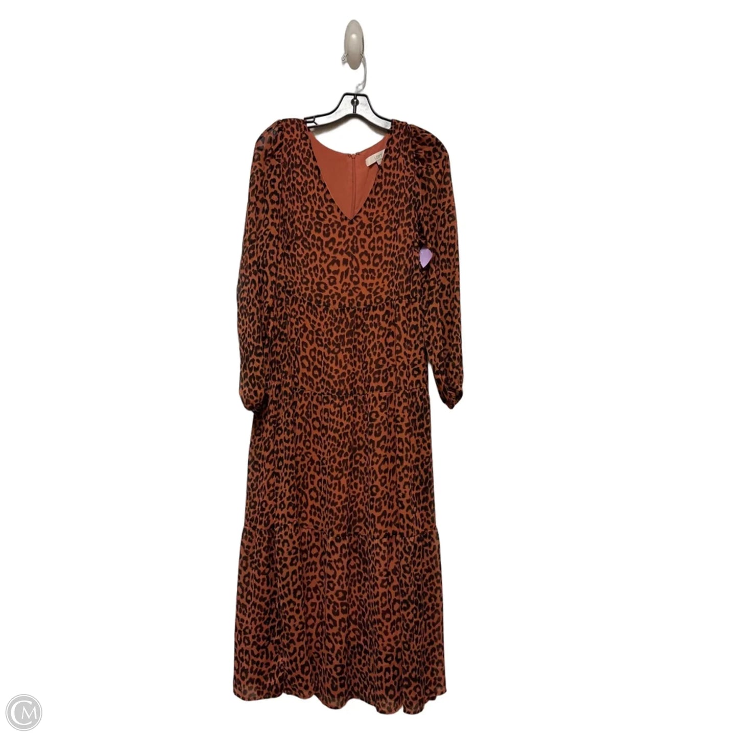 Dress Casual Maxi By Loft In Animal Print, Size: Xl