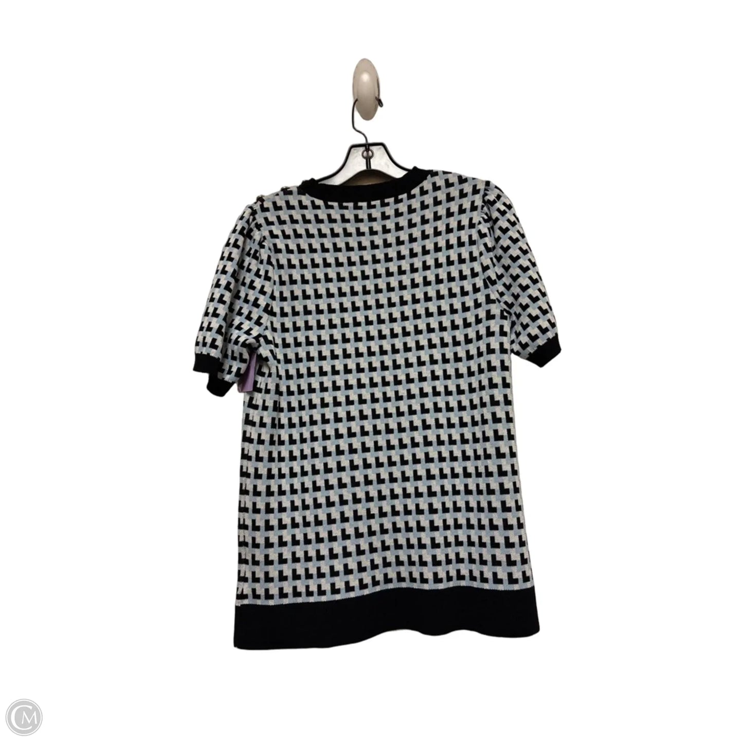 Top Short Sleeve By Anne Klein In Black & Blue, Size: M