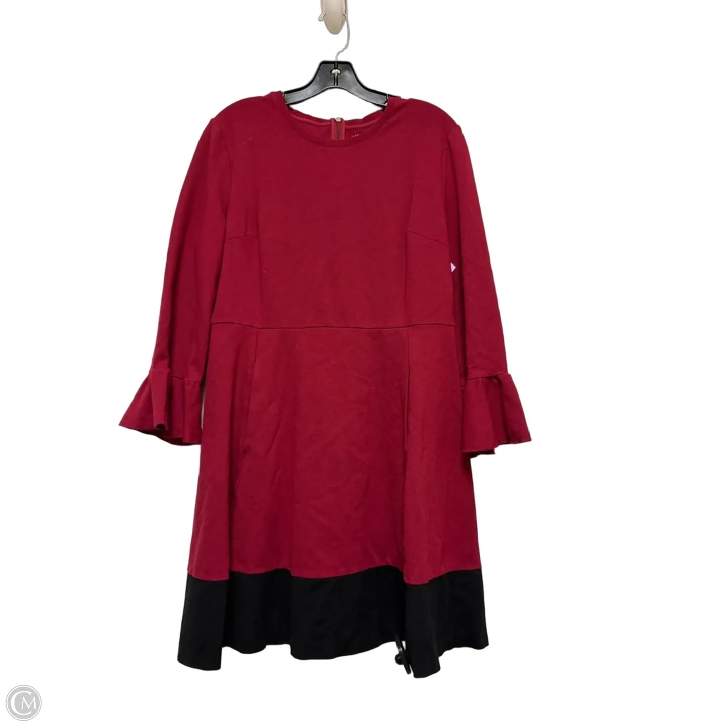Dress Designer By Kate Spade In Black & Red, Size: Xl