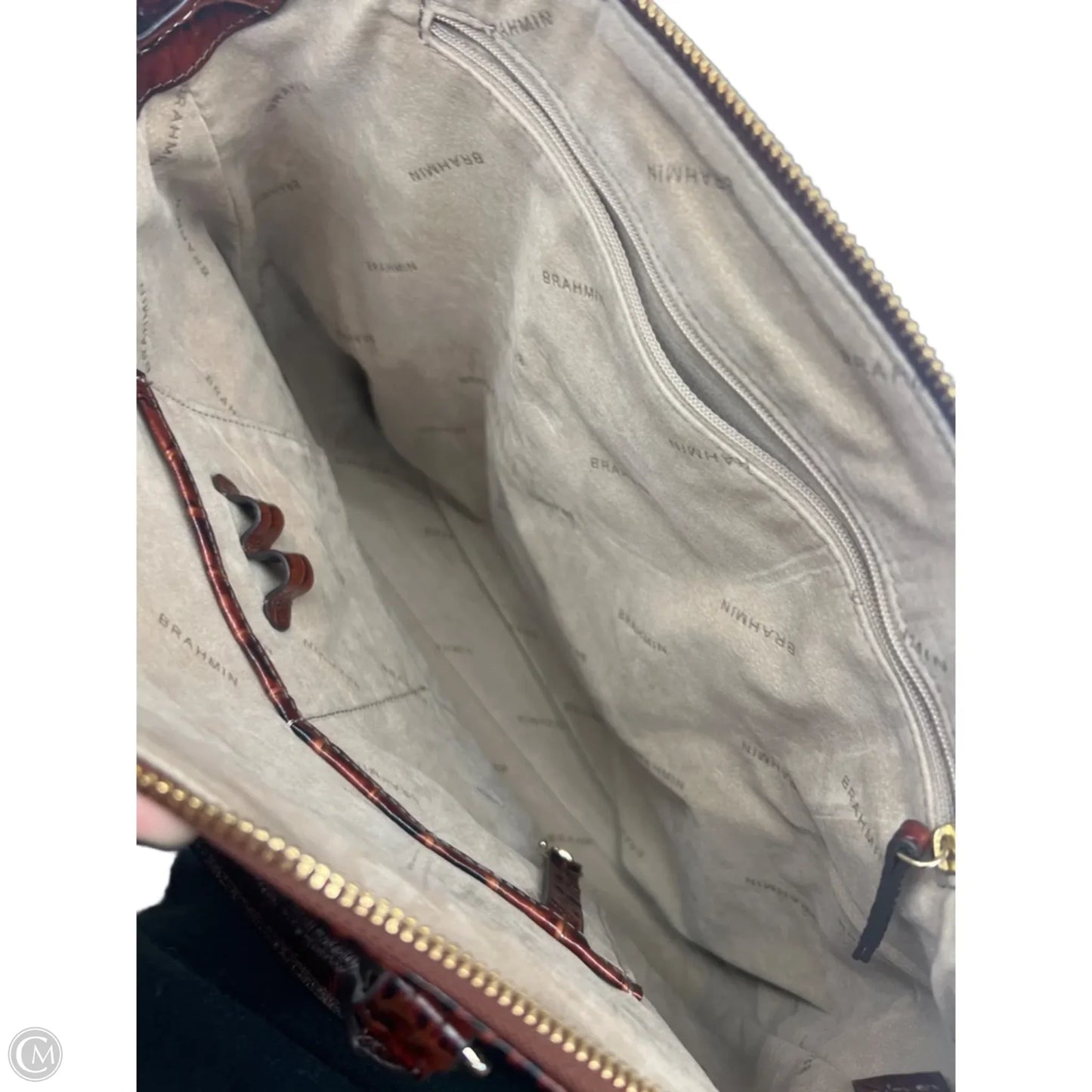 Handbag Designer By Brahmin, Size: Large