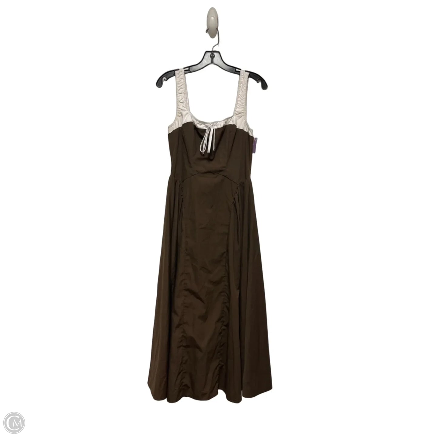 Dress Casual Midi By Moon River In Brown & White, Size: M