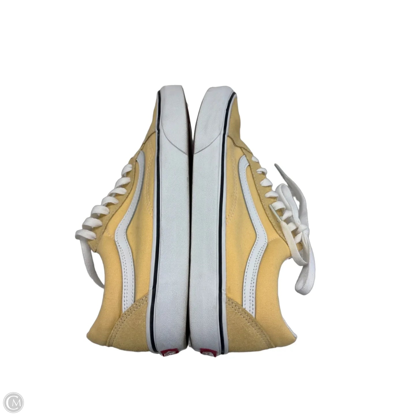 Shoes Sneakers By Vans In White & Yellow, Size: 9