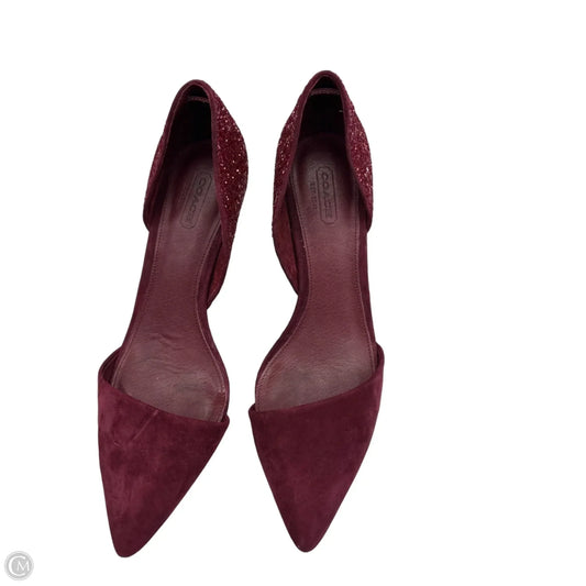 Shoes Designer By Coach In Red, Size: 8.5
