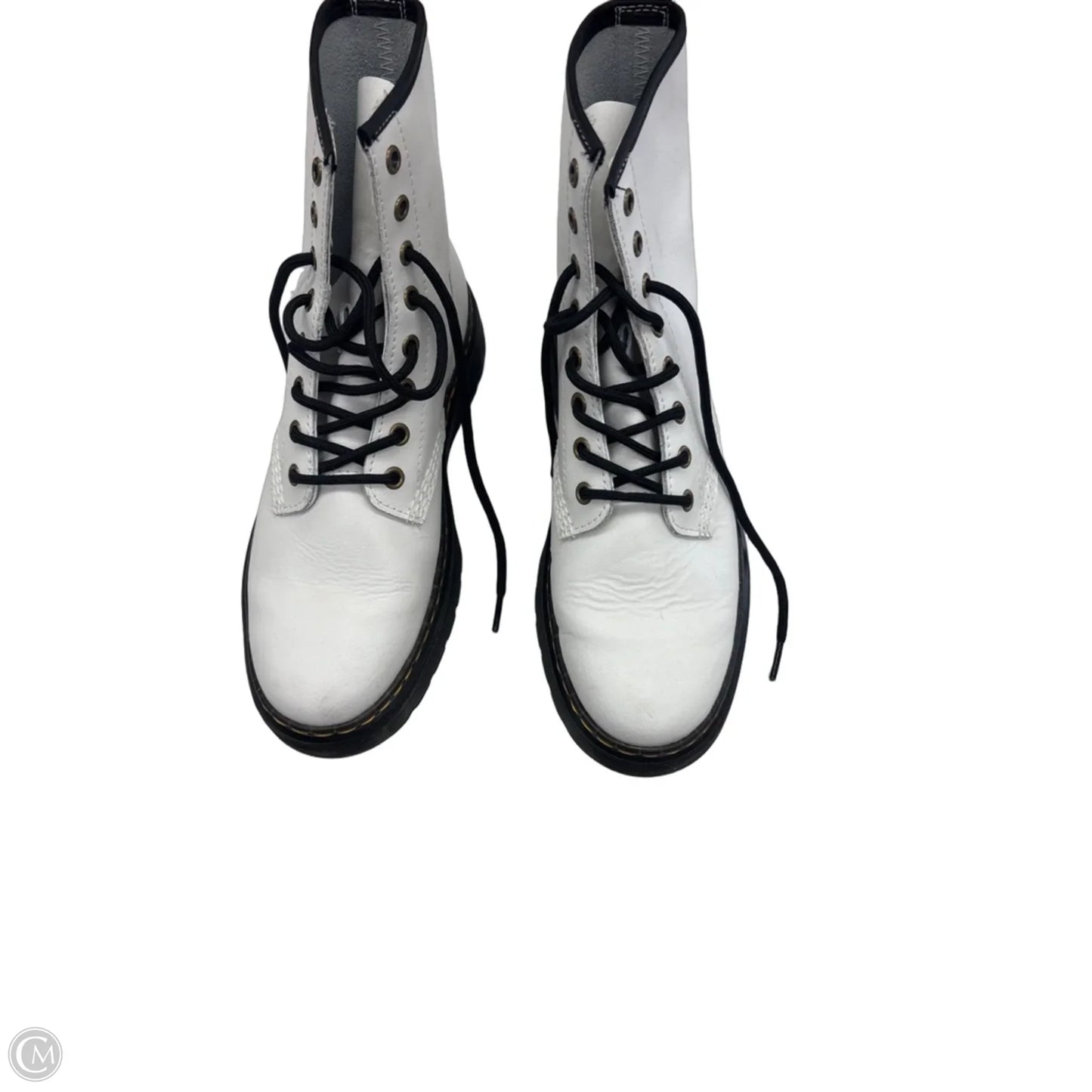 Boots Combat By Dr Martens In Black & White, Size: 9