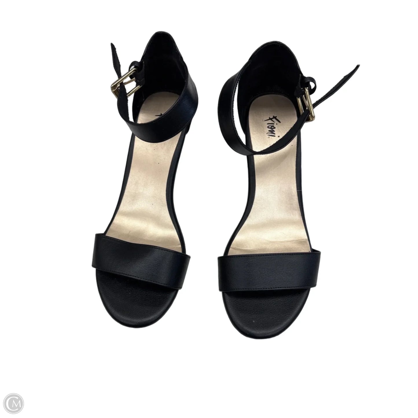 Sandals Heels Wedge By Fioni Shoes In Black, Size: 11