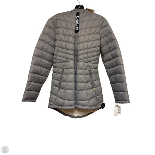 Jacket Puffer & Quilted By Bebe In Grey, Size: L