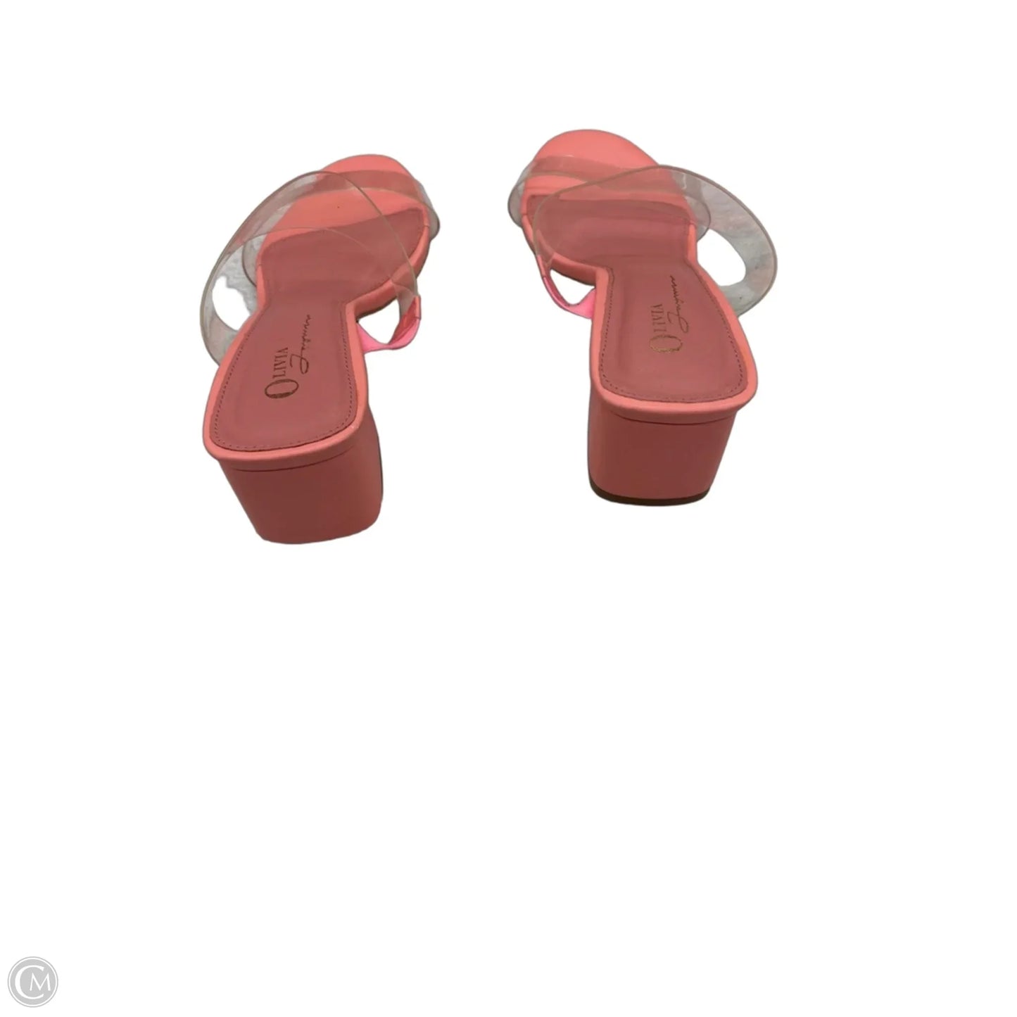 Sandals Heels Block By Clothes Mentor In Pink, Size: 8.5