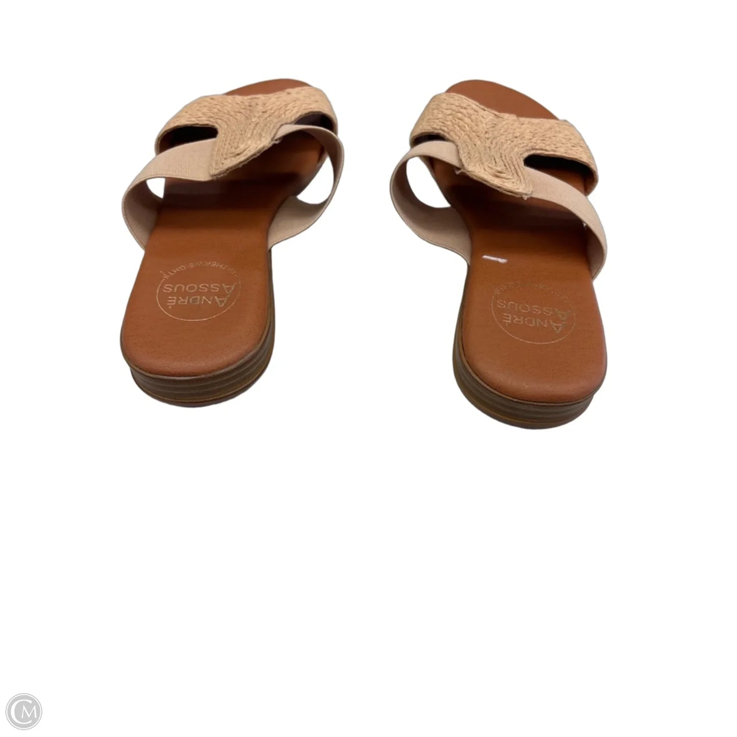 Sandals Flats By Clothes Mentor In Brown & Tan, Size: 8