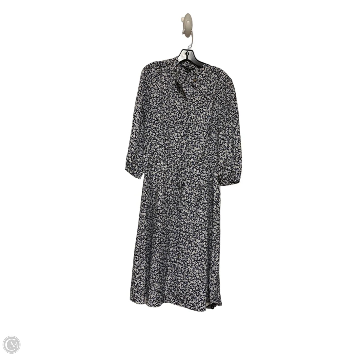 Dress Casual Maxi By Lauren By Ralph Lauren In Blue & White, Size: L