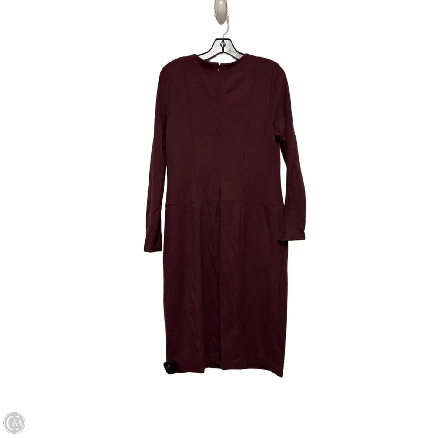 Dress Casual Midi By Talbots In Maroon, Size: L
